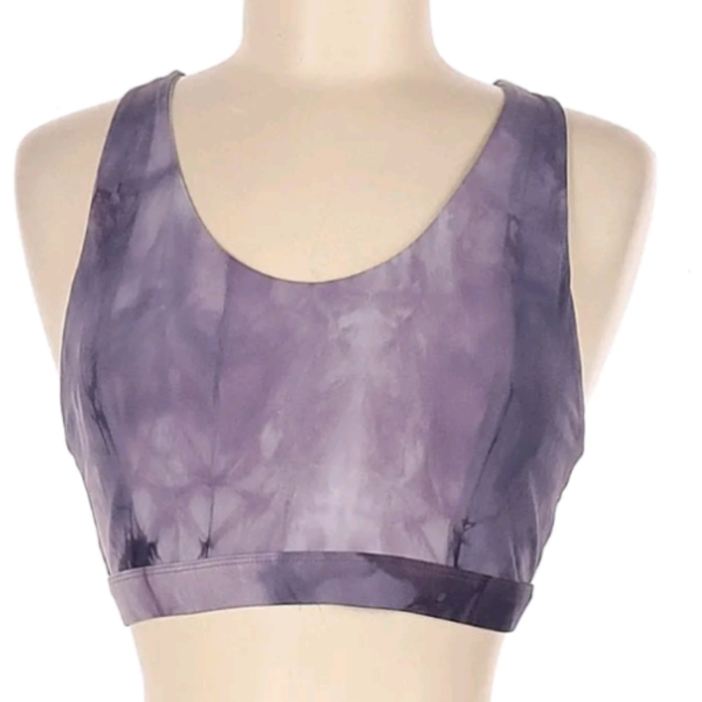 Running Girl Sports Bra in Purple Tie Dye- Size Large
